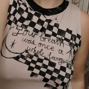 Upcycled, Handpainted Tank Dress